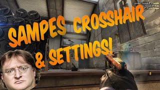 SAMPES CSGO CROSSHAIR amp SETTINGS [upl. by Long]