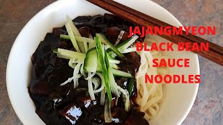 Jajangmyeon  Korean black bean sauce noodles  Vegetarian version  How to make [upl. by Llehsem]