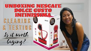 Unboxing Nescafe Dolce Gusto Infinissima Coffee Maker  Cleaning amp Testing  Honest Review [upl. by Ydnec]