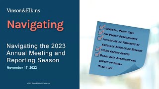 Navigating the 2023 Annual Meeting and Reporting Season [upl. by Hodosh]