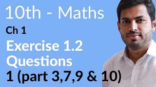 10th Class Math Ch 1  Exercise 12  10th Class Math Chapter 1 [upl. by Ennairrek]