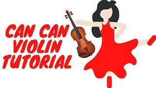 Learn How To Play Can Can On The Violin in 3 minutes Simple Violin Tutorial For Beginners [upl. by Hodess40]