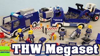 Playmobil THW Megaset 4082 auspacken seratus1 unboxing Technisches Hilfswerk [upl. by Ainnat587]