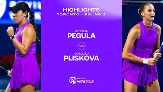 Jessica Pegula vs Karolina Pliskova  2024 Toronto Round 2  WTA Match Highlights [upl. by Minoru]