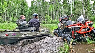 Argo vs ATVs Greasy Clay Hole [upl. by Arratal]