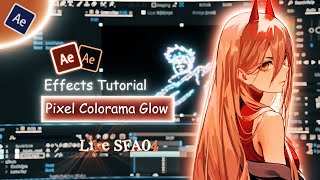 Pixel Colorama Glow in After Effects  AMV Tutorial [upl. by Trotter543]