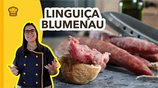 COMO FAZER LINGUIÇA BLUMENAU  RECEITA COMPLETA E DEFUMADA  CHARCUTARIA SAL DE CURA [upl. by Hijoung536]