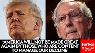 WATCH Mitch McConnell Appears To Take Veiled Swipe At Trump And Isolationist Camp [upl. by Hennie]