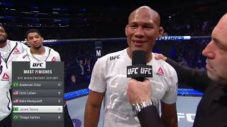 UFC 230 Jacare Souza Octagon Interview [upl. by Ellevehc]