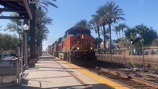 BNSF ZLACNYC Flies Through Fullerton Featuring BNSF 6075 And A Epic Hornshow 101224 [upl. by Droflim45]