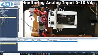 Monitoring Analog input 0 10Vdc 0 20mA using PLC FX5U Series [upl. by Rossie560]