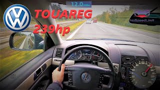 Volkswagen TOUAREG 30tdi 239hp Test drive on Autobahn [upl. by Rocray421]