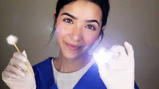 ASMR Medical Exam Ear Cleaning Scalp Exam Eye Exam [upl. by Zetrok28]