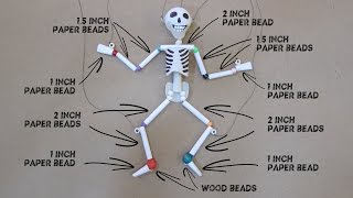 Paper amp Plastic Bead Skeleton Marionette Part 1 [upl. by Dranal]