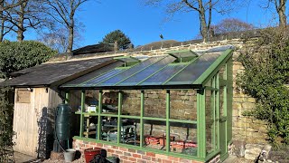 Wooden lean to greenhouse build Part 3 [upl. by Eilarol]