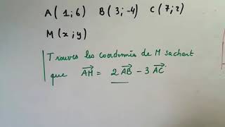 Trouvez les coordonnées dun point à partir dune relation vectorielle  SECONDE [upl. by Dora]