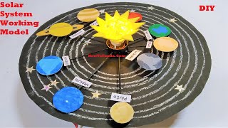 solar system working model for science exhibition project  diy at home  craftpiller [upl. by Mariken387]