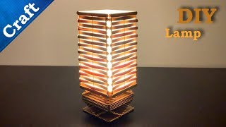 Easy Popsicle Stick Craft  How to make an Ice Cream Sticks Lamp [upl. by Richarda912]