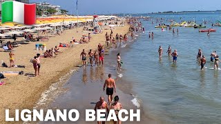 Lignano Sabbiadoro Beach  Italy  Urlaub in Italien 4K UHD [upl. by Rory80]