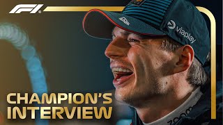 Max Verstappens First Interview As A FourTime World Champion [upl. by Holman672]