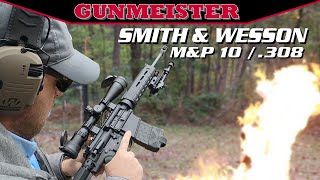 SMITH amp WESSON MampP 10 REVIEW  308  762x51 [upl. by Erdnaid217]