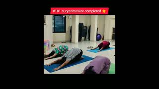 101 suryanmaskar completed in 45 minutes 🙏shortsytshorts 101suryanamskaar [upl. by Sapphire]