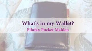 Whats in my wallet Filofax Pocket Malden [upl. by Daune]