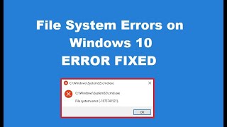 How To Fix File System Errors on Windows 10 [upl. by Achilles]