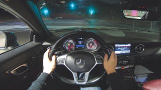 2015 MercedesBenz SLK350  POV Night Drive [upl. by Hoagland]