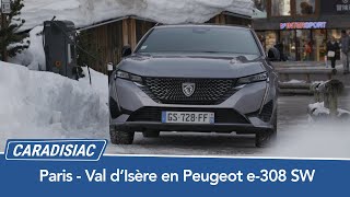 En Peugeot e308 SW à Val dIsère  gros volumes petite batterie [upl. by Eenor73]