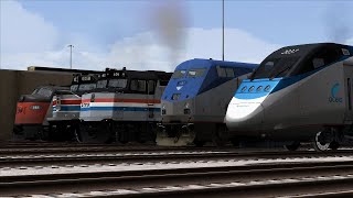 Evolution of Amtraks Motive Power in Train Simulator [upl. by Airahs]