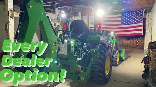 JOHN DEERE 2038R  All Of My Dealer Installed Upgrades Power Beyond 3rd Function Dual SCVs etc [upl. by Marjorie]