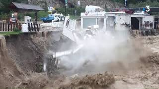 Tempête Alex  les images de la Vésubie avantaprès la catastrophe [upl. by Ellerahs]