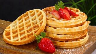 Perfect Homemade Waffles just in 5 minutes  Best Waffles recipe by Tiffin Box Easy quick breakfast [upl. by Pollak459]