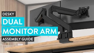 Desky Dual Monitor Arm Assembly [upl. by Antoinetta]