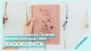 AGENDA ESCOLAR 20242025 RAQUELBECK SEMANA VISTA 12 MESES A5  ErikStore [upl. by Ytsirhc]