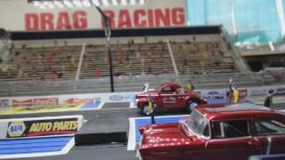 Slot Car Drag Racing 162 scale the Worlds Best track [upl. by Martinson]