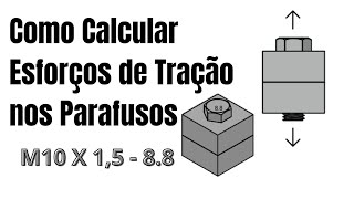 Como calcular o esforço de Tração nos Parafusos [upl. by Iadahs]