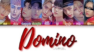 • Karaoke Skz — Domino 9 members ver Color Coded Lyrics EngRomEsp [upl. by Gide]