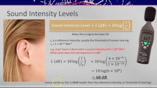 Decibels and Sound Intensity Post16 physics [upl. by Synn215]