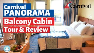 Carnival Panorama Balcony Cabin Tour amp Review [upl. by Noelle645]