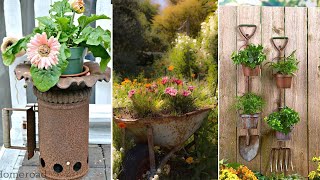 34 DIY Rusted Metal Garden Art amp Decor Projects  DIY Gardening [upl. by Airtina678]