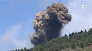 Así vivimos en directo en Telenoticias 1 la erupción del volcán de La Palma [upl. by Amalle]