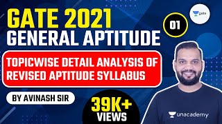 Topic Wise Detail Analysis of Revised Aptitude Syllabus  General Aptitude  Lec 1  GATEESE 2021 [upl. by Nnylsoj]