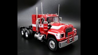 Mack R Conventional Semi Tractor Scale Model Kit How To Assemble Paint Detail Decal Weather Diesel [upl. by Nwahshar]