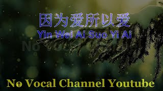 Yin Wei Ai Suo Yi Ai  因为爱所以爱  Male Karaoke Mandarin  No Vocal [upl. by Esiuolyram]