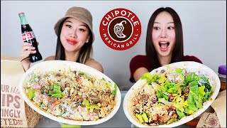 CHIPOTLE MUKBANG 🌯  Lets talk and eat [upl. by Kawasaki]