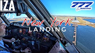 LAST ONE B777 JFK 🇺🇸 New York  LANDING 04R  4K Cockpit View  ATC amp Crew Communications [upl. by Nanreit]