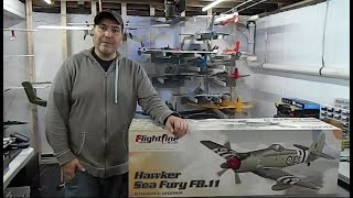 Motion RC Hawker Sea Fury UnBoxing and Aircraft History [upl. by Aleel]