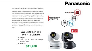 Panasonic AWUE150 4K 60p Pro PTZ Camera [upl. by Ariaet677]